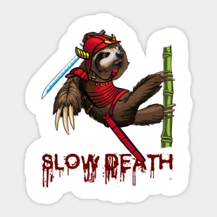 Slow Death Sloth Samurai Digital Art Sticker